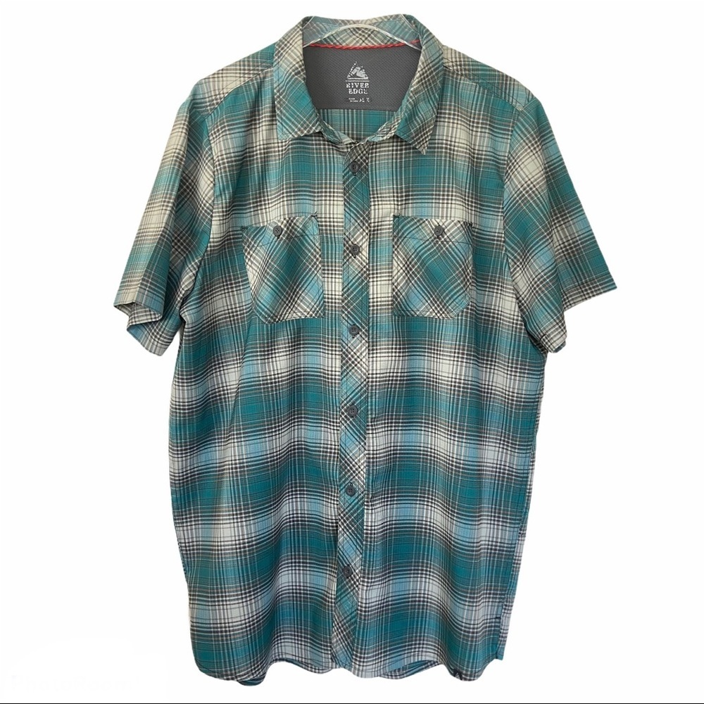 River Edge Dress Shirt Green Business Casual XL